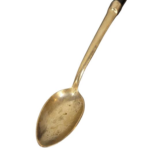 Siam Brass/Bronze Buddha Tea Spoons 7.75" Flatware Thailand Set Of 4 - Picture 9 of 16